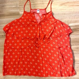 Red boho tank